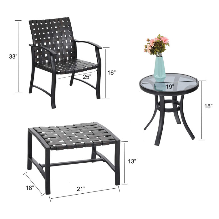 Charlton Home® 5 Piece Seating Group & Reviews Wayfair